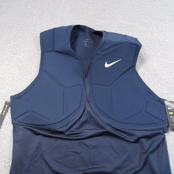 Nike Pro Men’s Sleeveless Padded Football Top 3XL Navy White Vapor Speed 2 Shirt - Picture 2 of 13